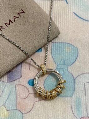 David Yurman Two-Tone Silver and Gold Necklace